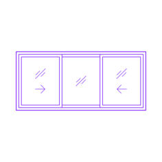 Buildings Sliding Windows 3 Panels Clear Stencil Svg Vector, Free Vectors File